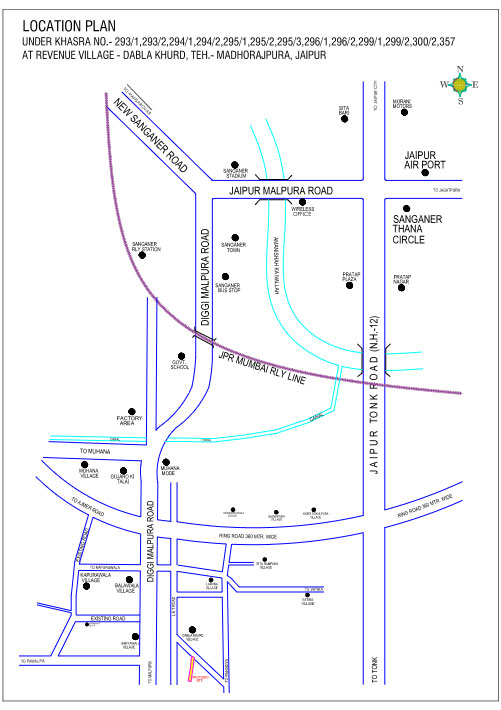 DHB CORRIDOR DIGGI ROAD Jaipur Location Map